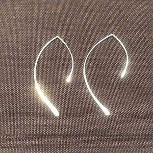 Silver half hoop earrings